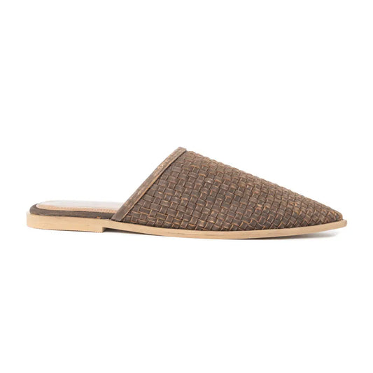 Spurloom Braided Sandals in Espresso Brown - Shoes
