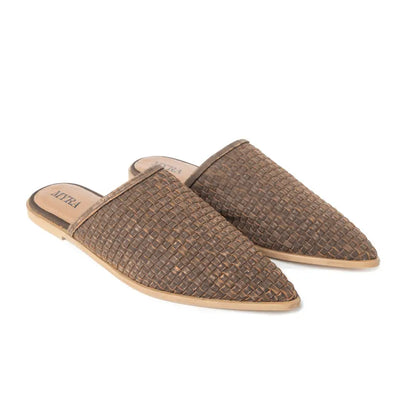 Spurloom Braided Sandals in Espresso Brown - Shoes