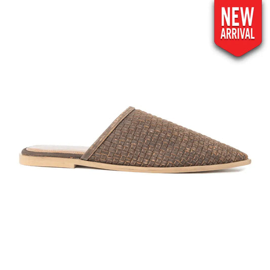 Spurloom Braided Sandals in Espresso Brown - Shoes