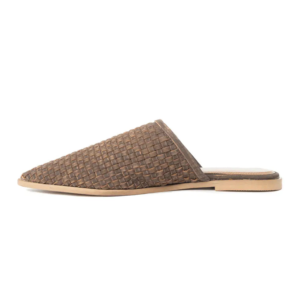 Spurloom Braided Sandals in Espresso Brown - Shoes