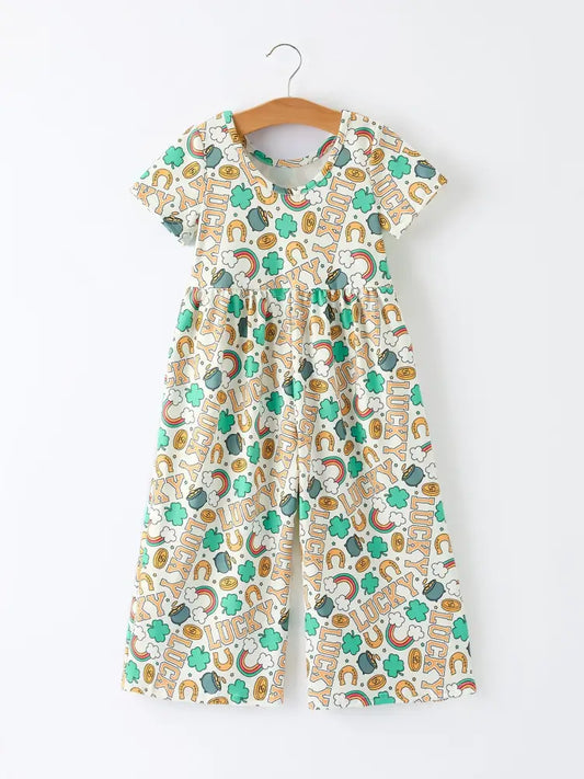 St Patrick’s Day Shamrock Girl Jumpsuit Jumpsuit