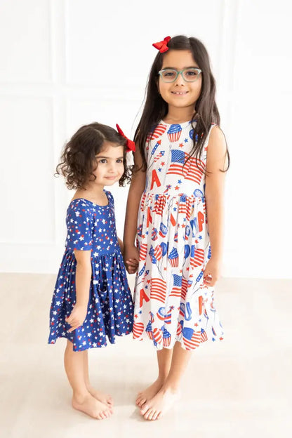 Star Bright S/S Pocket Twirl Dress - Twirl Pocket Dress S/S