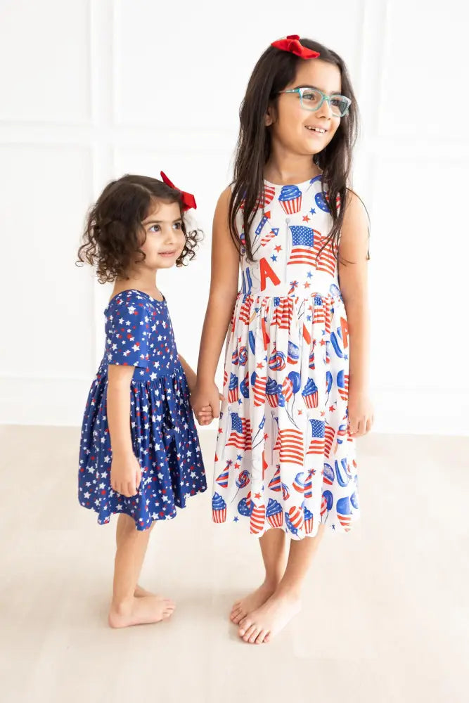 Star Bright S/S Pocket Twirl Dress - Twirl Pocket Dress S/S