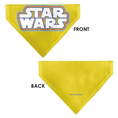 Pet Bandana - STAR WARS Title Logo Yellow/Multi Color/White Pet Bandanas