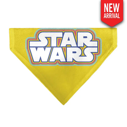Pet Bandana - STAR WARS Title Logo Yellow/Multi Color/White Pet Bandanas