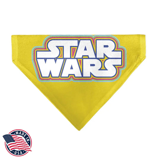 Pet Bandana - STAR WARS Title Logo Yellow/Multi Color/White Pet Bandanas