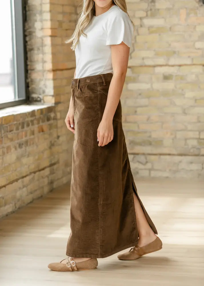 Stella Maxi Corduroy Skirt - FINAL SALE IC Skirts