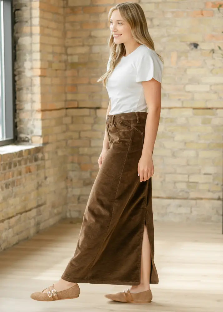 Stella Maxi Corduroy Skirt - FINAL SALE IC Skirts