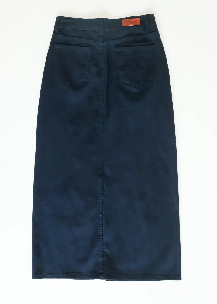 Stella Navy Maxi Denim Skirt - IC Skirts