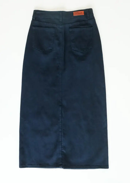 Stella Navy Maxi Denim Skirt - IC Skirts