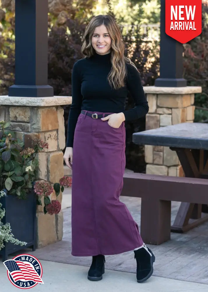 Stella Orchid Denim Maxi Skirt - FINAL SALE IC Skirts