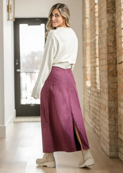 Stella Orchid Denim Maxi Skirt - FINAL SALE IC Skirts