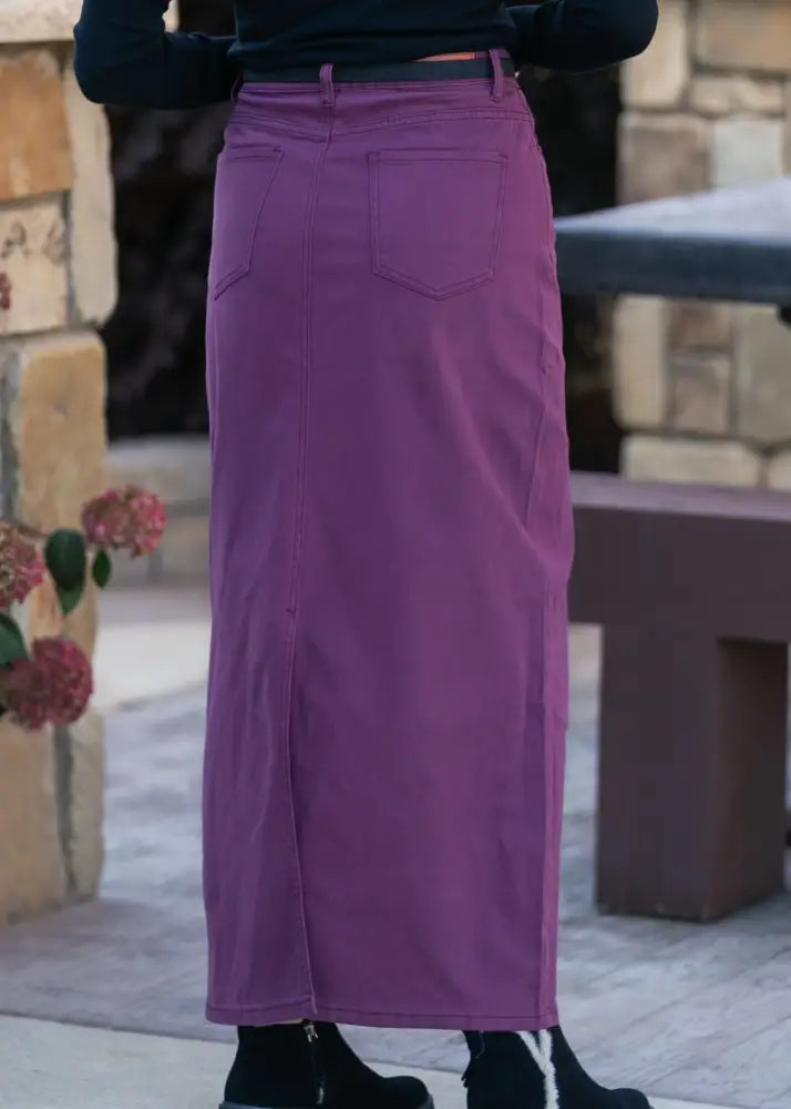 Stella Orchid Denim Maxi Skirt - FINAL SALE IC Skirts