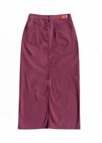 Stella Orchid Denim Maxi Skirt - FINAL SALE IC Skirts
