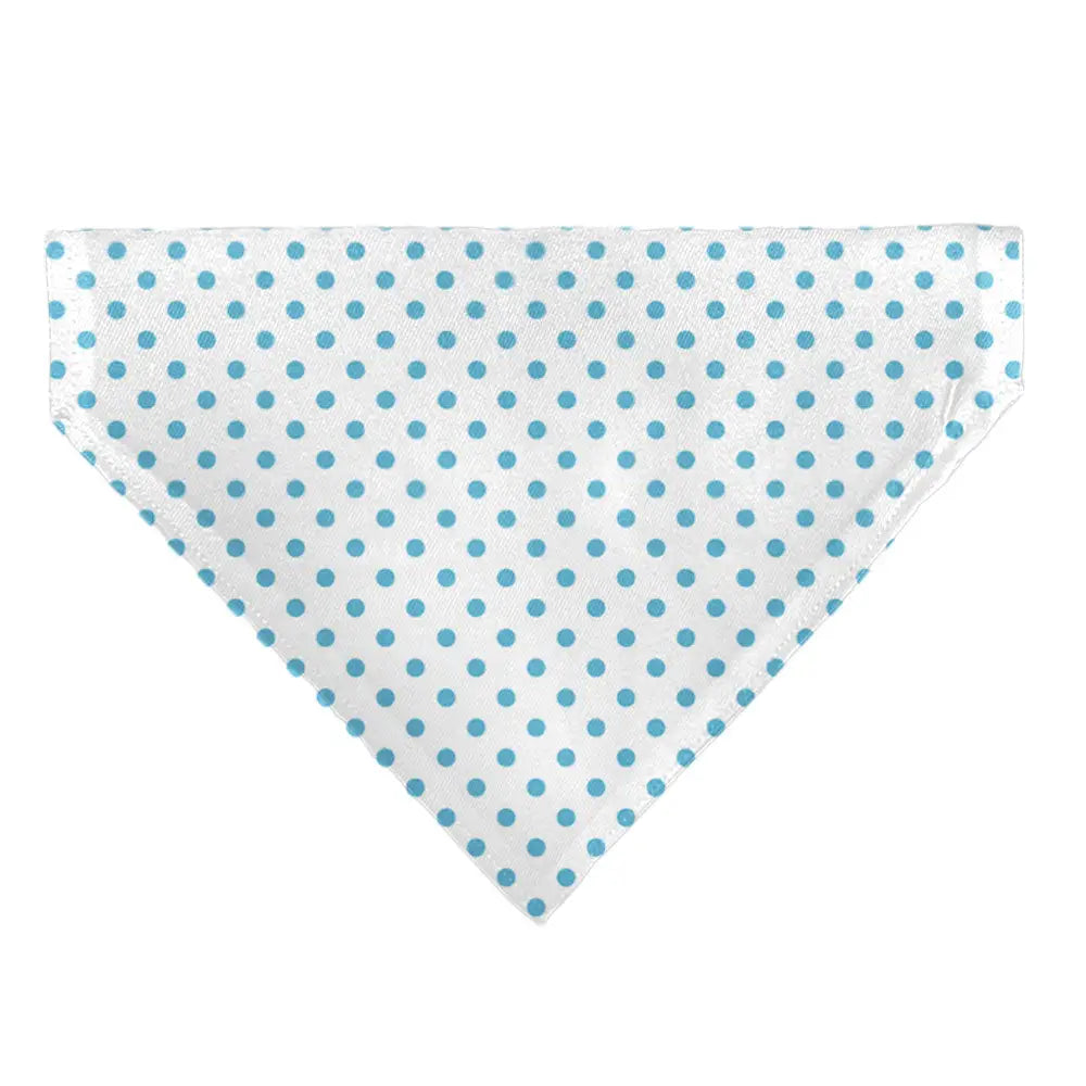 Pet Bandana - Lilo & Stitch Stitch Winking Pose and Polka Dots White/Blue Pet Bandanas