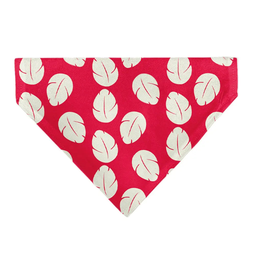 Pet Bandana - Lilo Dress Leaves & Stitch Sitting Pose Red/White Pet Bandanas