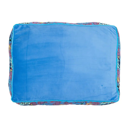 Rectangle Pet Bed - Stitch and Scrump Poses Blue Pet Beds