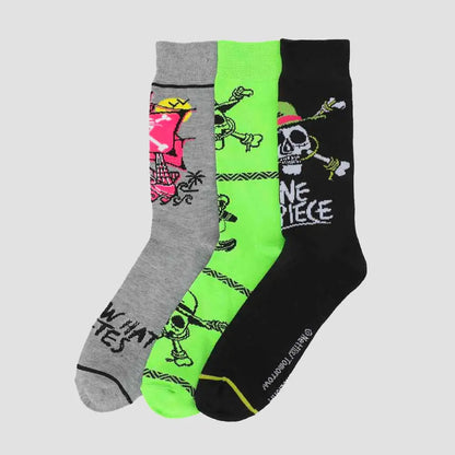 Straw Hat Pirates (One Piece) Crew Socks 3 Pack Socks & Footwear