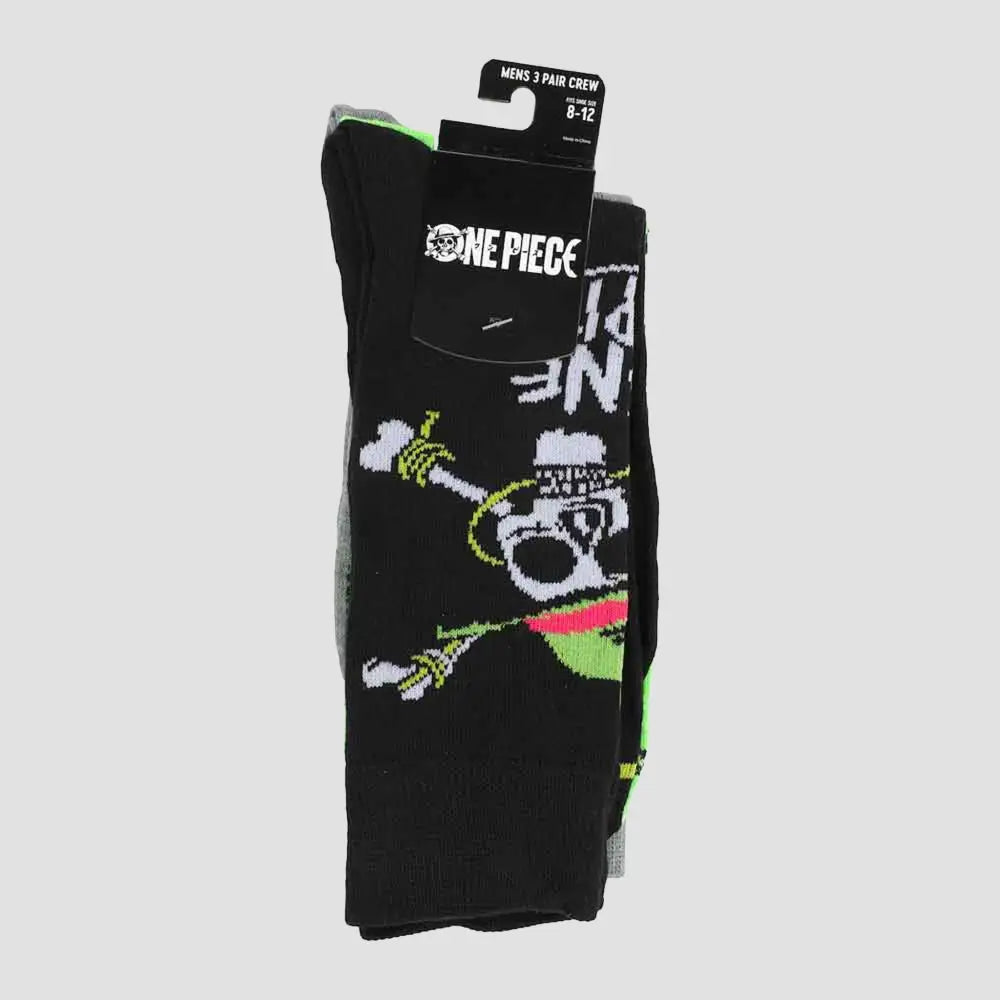 Straw Hat Pirates (One Piece) Crew Socks 3 Pack Socks & Footwear