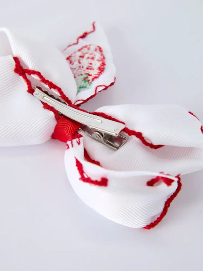 Strawberry Embroidered Girls Hairpin 4 Inches - Bows