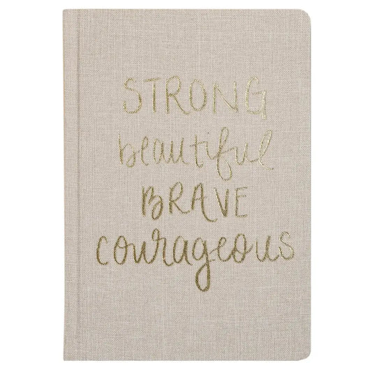 Strong Beautiful Brave Courageous Fabric Journal Notebooks