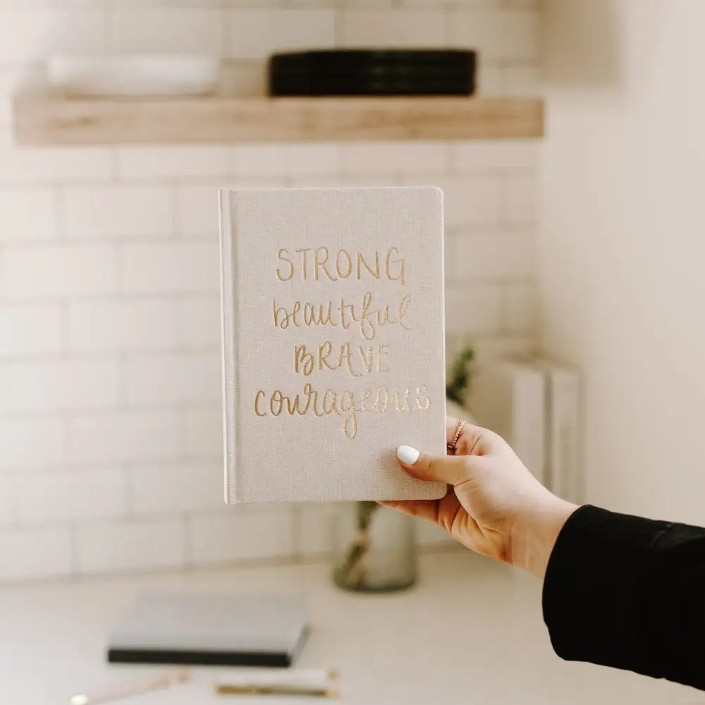 Strong Beautiful Brave Courageous Fabric Journal Notebooks