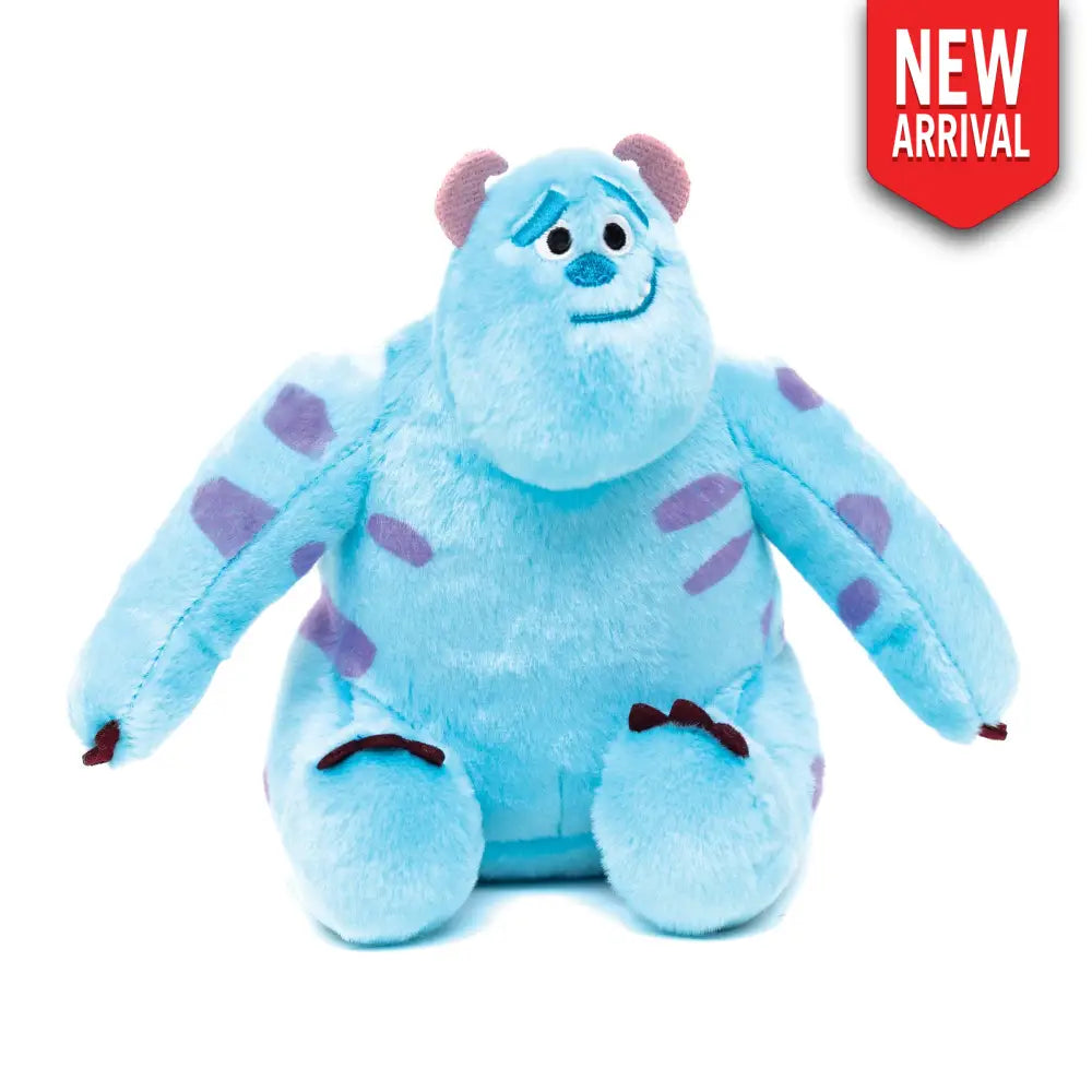 Dog Toy Squeaker Plush - Monsters Inc. Furry Sulley Full Body Sitting Pose Dog Toy Squeaky Plush