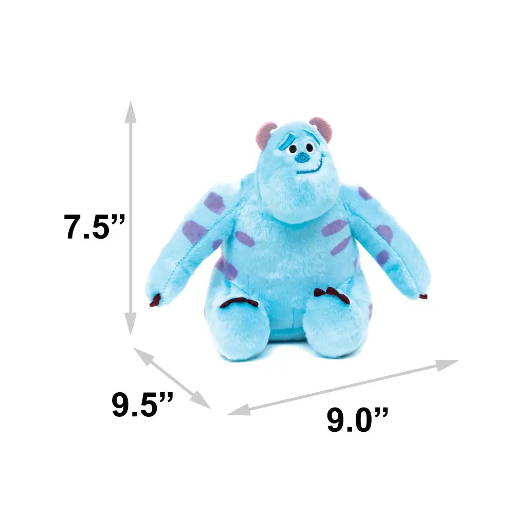 Dog Toy Squeaker Plush - Monsters Inc. Furry Sulley Full Body Sitting Pose Dog Toy Squeaky Plush