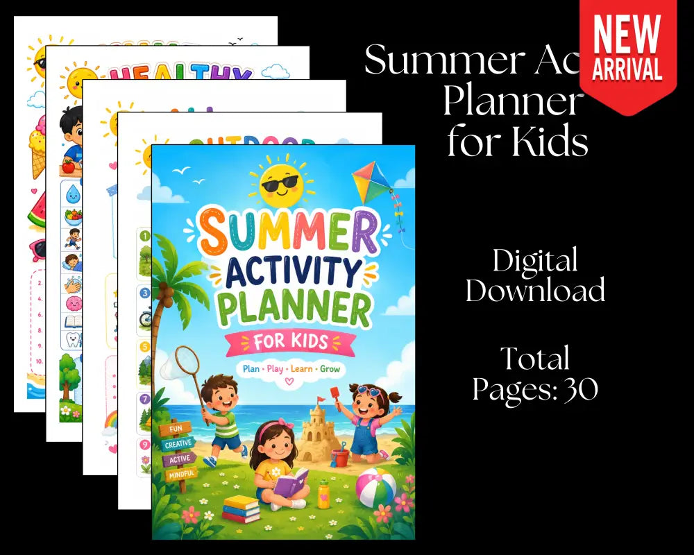 Summer Activity Planner for Kids - Digital Download