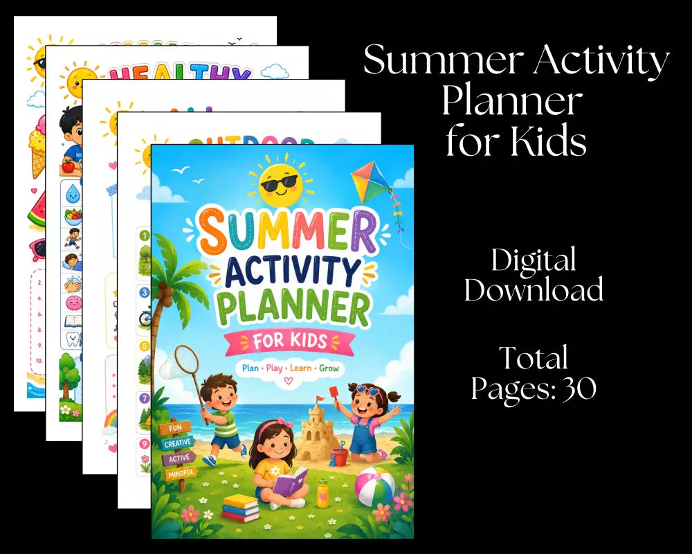 Summer Activity Planner for Kids - Digital Download