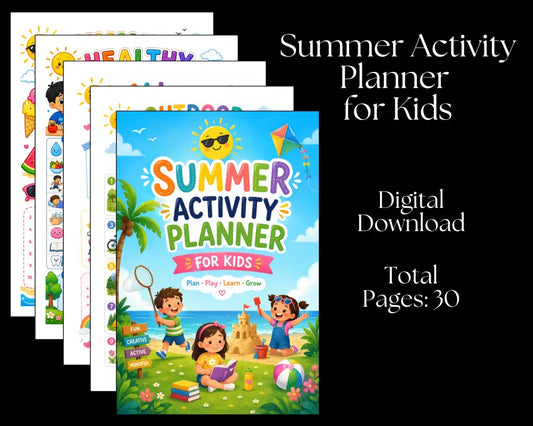 Summer Activity Planner for Kids - Digital Download