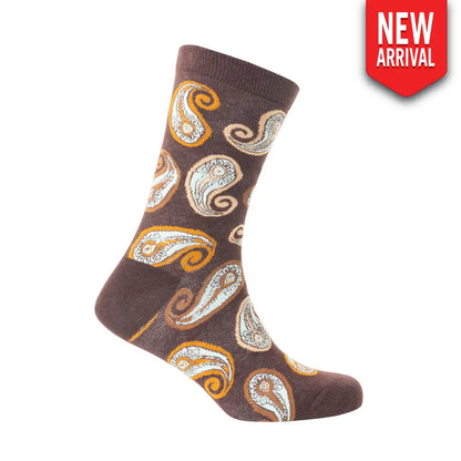 Sunshine Swirl Suzie Socks In Brown - Socks