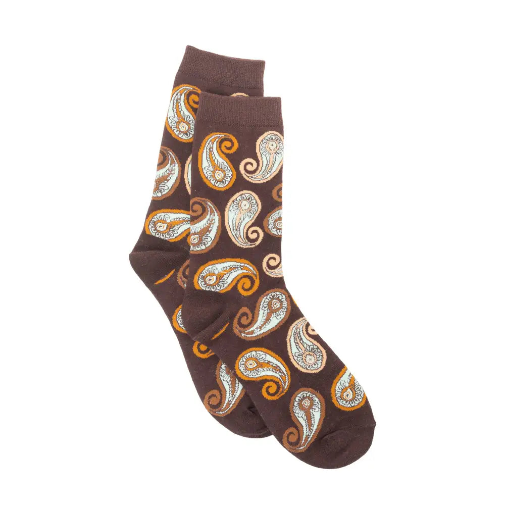 Sunshine Swirl Suzie Socks In Brown - Socks