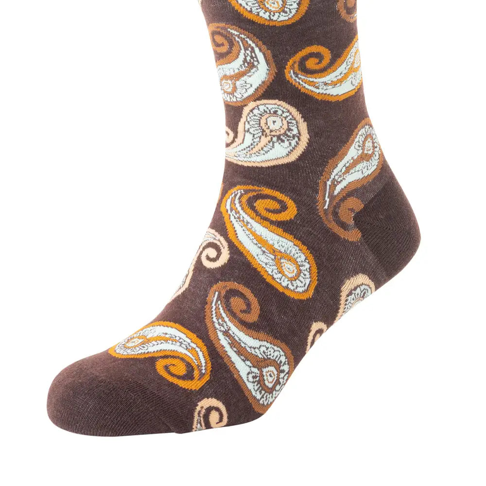 Sunshine Swirl Suzie Socks In Brown - Socks