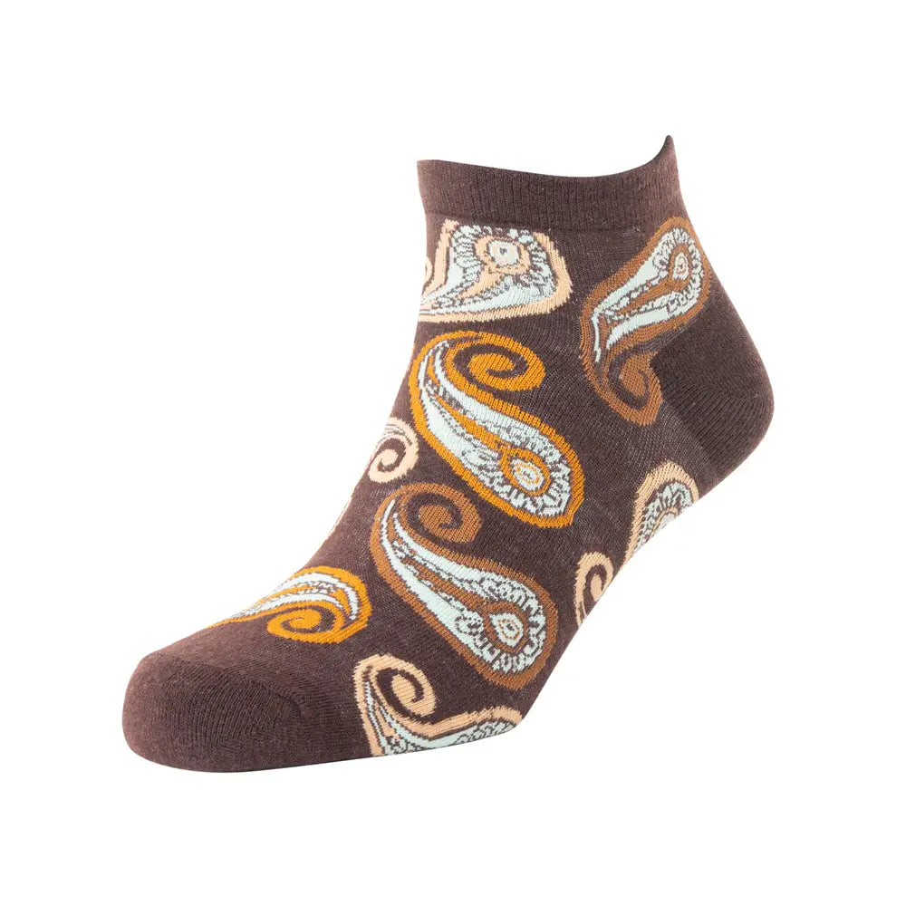 Sunshine Swirl Suzie Ankle Socks In Brown - Socks