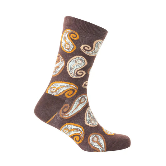 Sunshine Swirl Suzie Socks In Brown - Socks