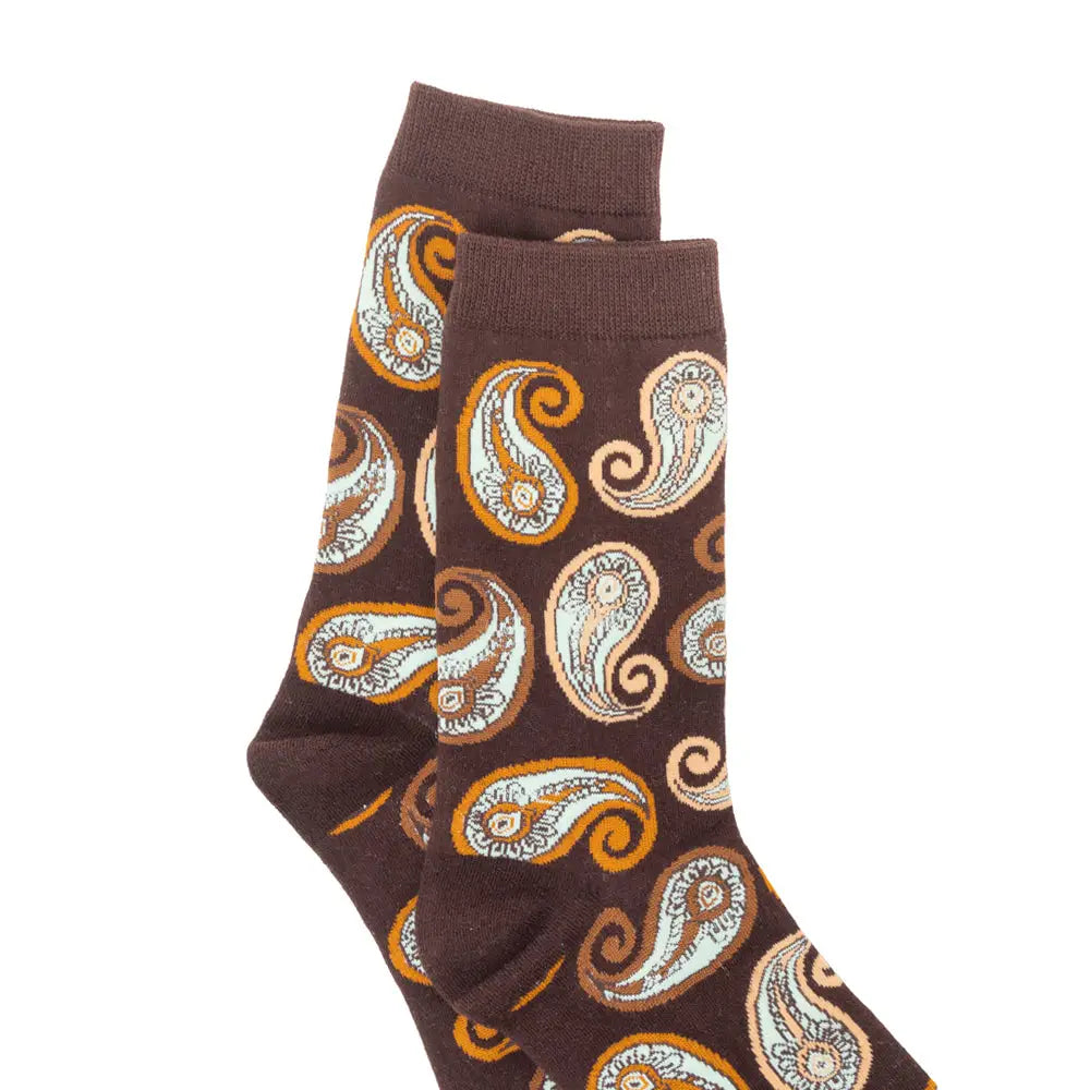 Sunshine Swirl Suzie Socks In Brown - Socks