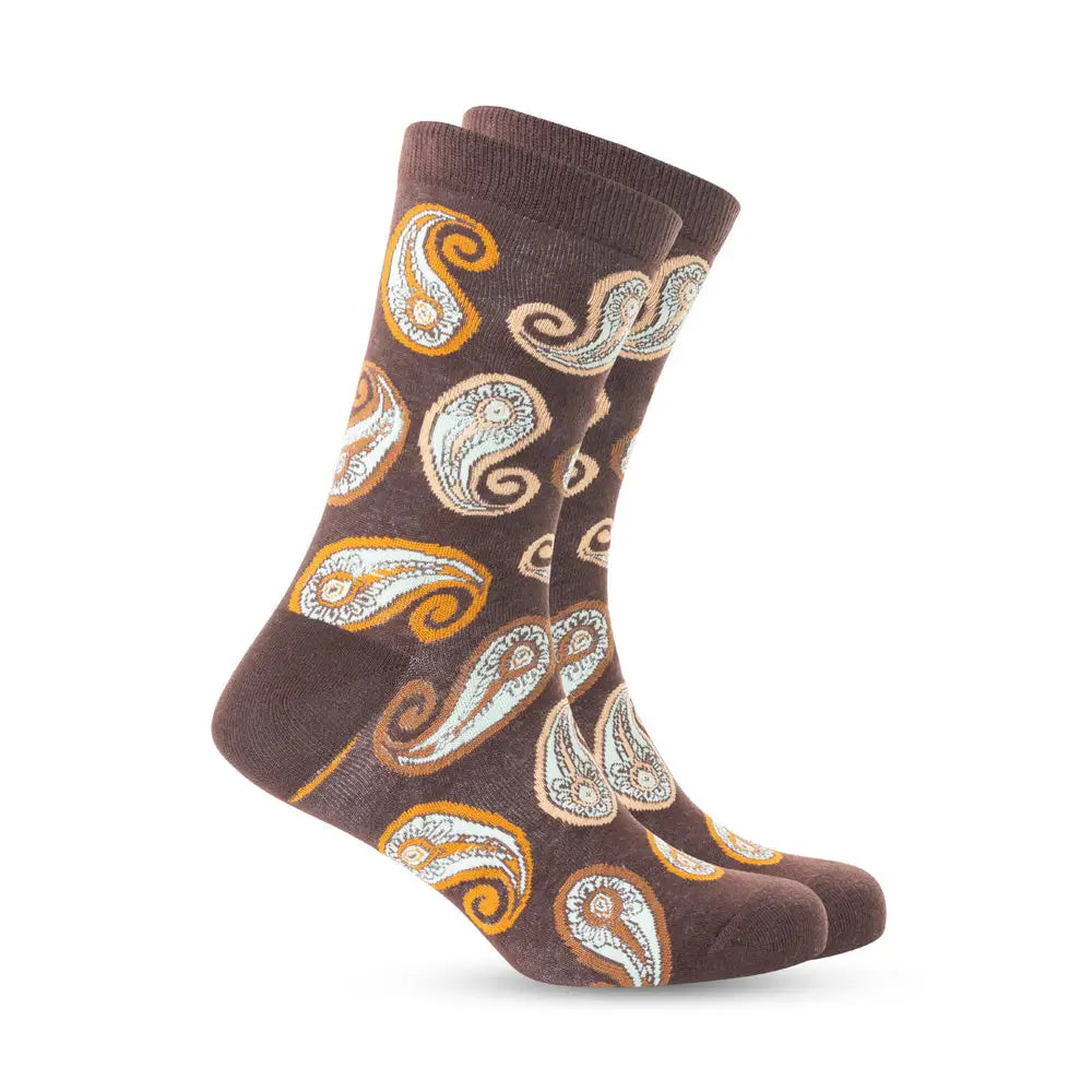 Sunshine Swirl Suzie Socks In Brown - Socks