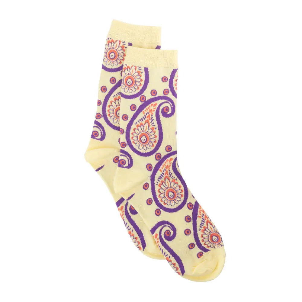 Sunshine Swirl Suzie Socks In Cream - Socks