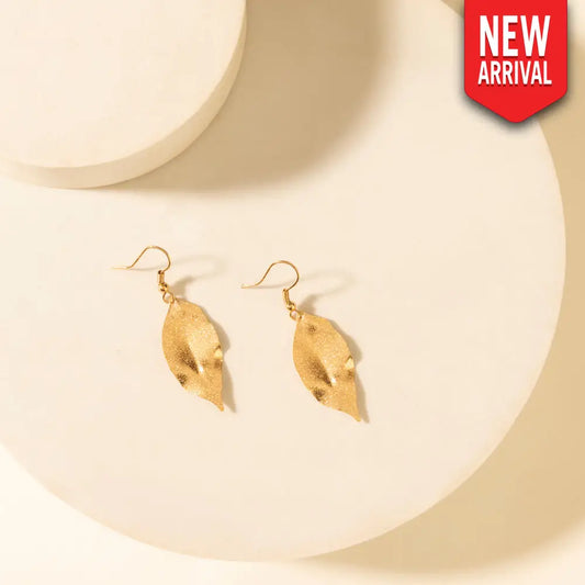 Myra Suntrail Leaf Earrings in Weathered Amber - Weathered Amber - JEWELLRY