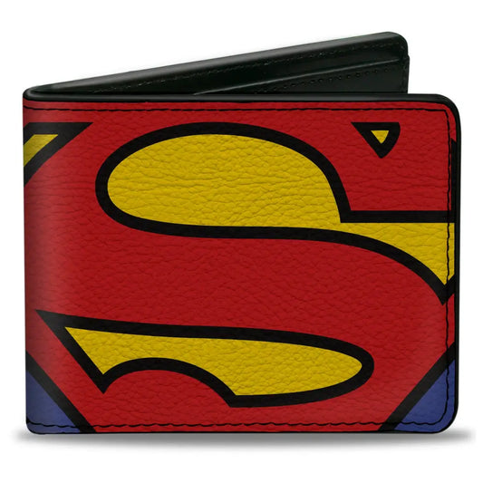Bi-Fold Wallet - Superman CLOSE-UP Shield Blue Bi-Fold Wallets
