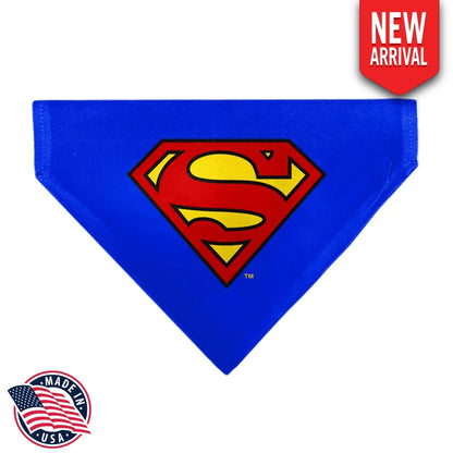 Pet Bandana - Superman Shield Logo Blue/Red/Yellow Pet Bandanas