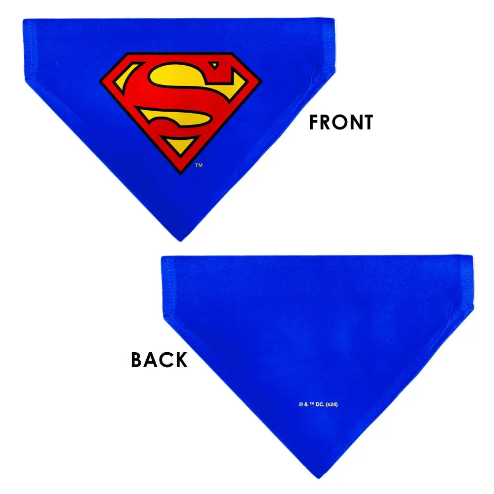 Pet Bandana - Superman Shield Logo Blue/Red/Yellow Pet Bandanas