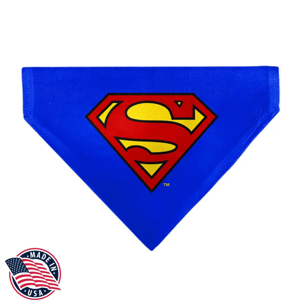 Pet Bandana - Superman Shield Logo Blue/Red/Yellow Pet Bandanas