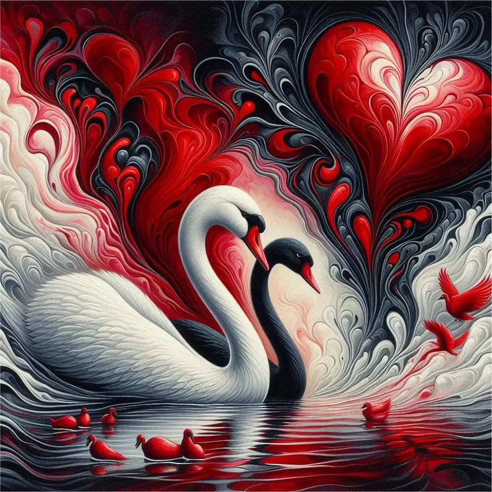 Swan Romance - Red - Art & Craft Kits