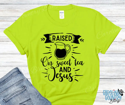 Sweet Tea And Jesus – Multi Small / Green Shirt