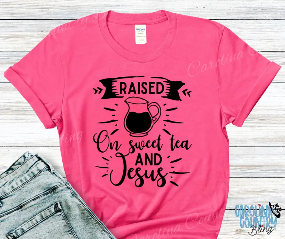 Sweet Tea And Jesus – Multi Small / Pink Shirt