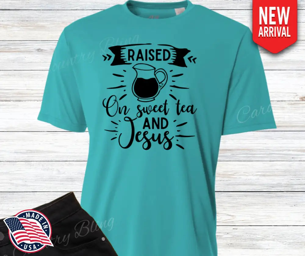 Sweet Tea And Jesus – Multi Small / Teal Shirt