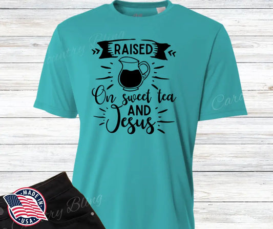 Sweet Tea And Jesus – Multi Small / Teal Shirt