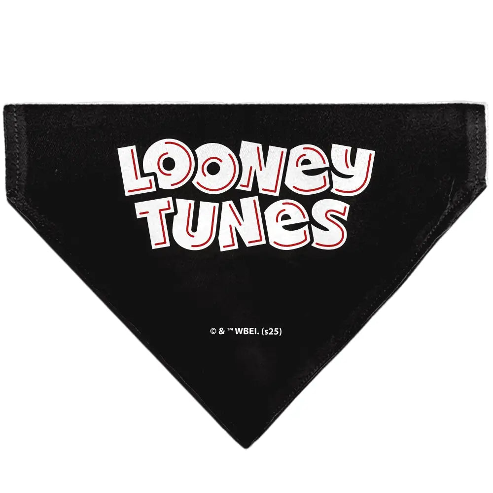 Pet Bandana - LOONEY TUNES Sylvester the Cat Face Close-Up Black - Pet Bandanas
